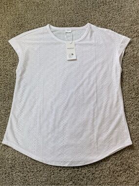 KEEPSAKE the Label White Eyelet Cap-Sleeve Blouse